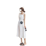 Strap Dress Summer Dress 2023 New Sexy Back Temperament Waist Show Thin Black Strap Skirt Female-Outfit