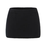 New Single-Breasted Cardigan Sweater With Buttocks A-Shaped Knitted Half Skirt-Outfit