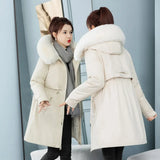 2024 Winter New Thickened Down Cotton Korean Version Plus Cotton Liner To Overcome Cotton Coat Women's Long Cotton Suit-Outfit