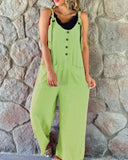 Fongt Fashion Casual Button Backs And Pants Women's Pants