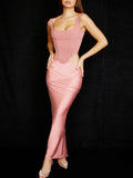 Satin Long Midi Skirt-Outfit