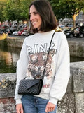 Graphic Sweatshirts for Women Fashion Animal Printed Pullovers Tops 2023 Spring Autumn Female Loose Sweatshirt
