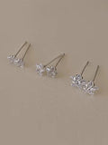 Glittering Zircon Mini Star Earring-Outfit