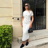 Fongt And Autumn New French Vintage Slimming Knitted Short Sleeve Dress