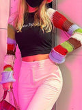 Striped Long Sleeve Bolero Knit Top-Outfit