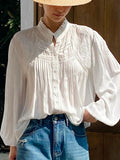 Fongt 2025 New Women's Dress French White Shirt Women's Long-Sleeved Design Sense Wind Shenzhen South Oil