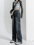 Fongt New 2024 Fall Show Thin High Street Mop Pants-Outfit