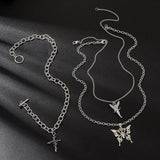 Butterfly Multi-layer Necklace-Outfit
