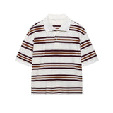 Fongt Striped Short-Sleeved T-Shirt + Low-Rise 100-Fold Skirt 2025 Spring New D79551