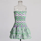 Heavy Industry High-Sense Dress Women's 2025 Summer New Sick Flower Slimming Small Short