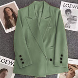 Fongt Color Suit Jacket Female Autumn 2024 New Design Sense Fashion Casual Fried Street Temperament Suit-Outfit