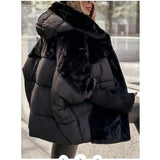 Fongt Hot Autumn And Winter Women's Loose New Splicing Cotton Jacket