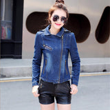 Short Jacket Women Spring Autumn Slim Casual Top Wild Windbreaker Students Small Coat Long sleeve Jeans Jacket Female