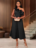Fongt Shoulder Collar High-Rise Dress Party Party Dress