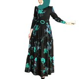 Fongt East New Printing Mid-Rise Four-Color Temperament Commuting Four-Sided Bullet Printing Without Velvet Dress