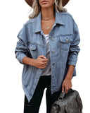 Wise Women's New Round Collar Long Sleeve Pocket T-Shirt Top-Outfit