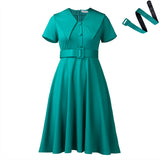 Fongt Women's Fashion Temperament Dolls Short-Sleeved Elastic Dress On African Dress