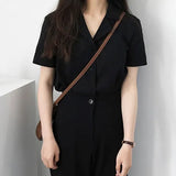 Short Sleeve V Neck Casual Office Lady White
