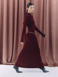 Fongt High-Collar Dress Knitted One-Step Skirt Solid-Colored Bottom Dress 2024 Autumn And Winter Sweater
