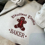 Christmas Cookie Embroidered Sweatshirt-Outfit