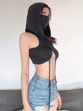 Hop Bandana Design Cropped Tank Top with