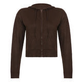 Women's Dress Autumn / Winter Ins Internet Celebrity Solid Color Hooded Pocket Sweater Coat Woman-Outfit