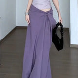 Fongt Suit Purple Hanging Neck-Loand Sling Female Summer New Hottie Strap Half Skirt Two Sets