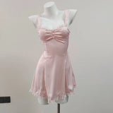 Fongt And Summer New Ice Silk Slings Sexy Pure Lusty Sweet Girl Sling Aja Crowear Home Dress Female Pure Desire High Sense