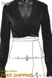 Dress Set Women Outfits Bandage Long Sleeve Crop Top Diamond Mini Skirt Sets White Streetwear Chic Black Two Piece