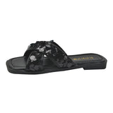 Fongt Cold Slippers Women 2024 New Summer Wearing Fairy Style High-End Fashion 100 With Skirt Flat Bottom