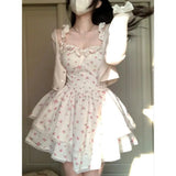Fongt Pure Lusty French Slings Crumb Dress Summer Sweet Hot Baboon Princess Design Short Dress