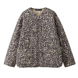 Fongt Winter New Round Neck Zipper Twin Cotton Warm Large Pocket Thin Cotton Jacket