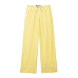 Spring Striped Loose Shirt 3217253 Pajamas Style Trousers 6929414-Outfit