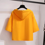 Fongt Summer New Sunscreen Hat Short-Sleeve T-Shirt Female Students Korean Clothes Women's Bagtop Women's
