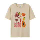 Fruit Wine Printed Graphic Tee-Outfit