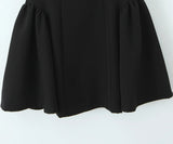 Black Tie Up Strap Corset Mini Dress-Outfit