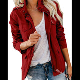 Fongt Spring And Autumn Self-Body Fashion Street Trendy Solid Color Loose Korean Version Zipper Multi-Pocket Jacket Women's