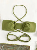three-piece bikini swimsuit with