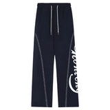 Stitch Design Logo Baggy Sweatpants-Outfit