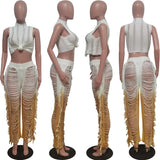 Fongt New Women's Casual Vest And Trousers Suit-Outfit