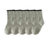 Pairs/lot 1 to 12 Years Classical Pure Color Children's Socks Black White Socks For Students Spring Autumn Winter