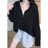 Fongt Sunscreen Shirt Coat Women's Summer Thin Design Small Loose Shirt Summer 2025