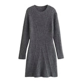 Fongt 2025 New Korean Style Dress Femininity Elegant Japan And South Korea Leisure Loose Knitting Dress Short Dress
