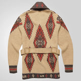 Fongt Men's Vintage Heavy-Industrial Knitwear Autumn And Winter Thick Cardigan Sweater Jacket