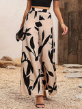 Fongt 2025 New Women's Printed Wide-Legged Woven