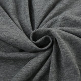 Contrast Color Breasted U Neck Long Sleeve Tee-Outfit