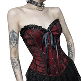 Dark Wind Design Sense Of Chest Vest Sexy Slim Lace Girdle Waist Show Thin Strapped Blouse-Outfit