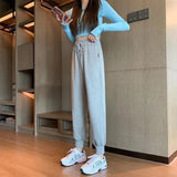 Fongt Sweatpants Female Bundle Feet Show Thin Loose New Autumn Fashion Versatile Bathroom Pants Harun Casual Pants Children-Outfit