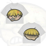 T-Shirt Hip-Hop Fun Cartoon Pattern Printing Oversized T-Shirt Original Gothic Cotton Short Sleeves-Outfit
