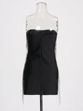 Sexy Babes 2025 Spring New Fashion Design Water Twipe Som Bra Banded Dress